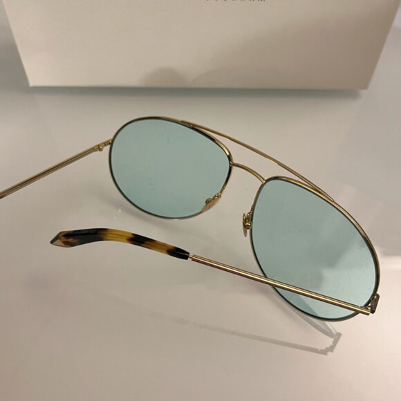 VICTORIA BECKHAM Rounded Metal Aviator SUNGLASSES MSRP$395 Handmade in ITALY main image 9